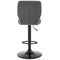 Armen Living Bardot Adjustable Height Gray Faux Leather Swivel Bar Stool LCBABABLGR - alternate 6